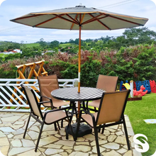 Carregar imagem no visualizador da galeria, Ombrelone 2,4m Madeira em Lona Sombrélis