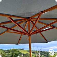 Carregar imagem no visualizador da galeria, Ombrelone 2,4m Madeira em Lona Sombrélis