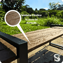 Carregar imagem no visualizador da galeria, Banco Longevita Madeira Ecológica 125cm
