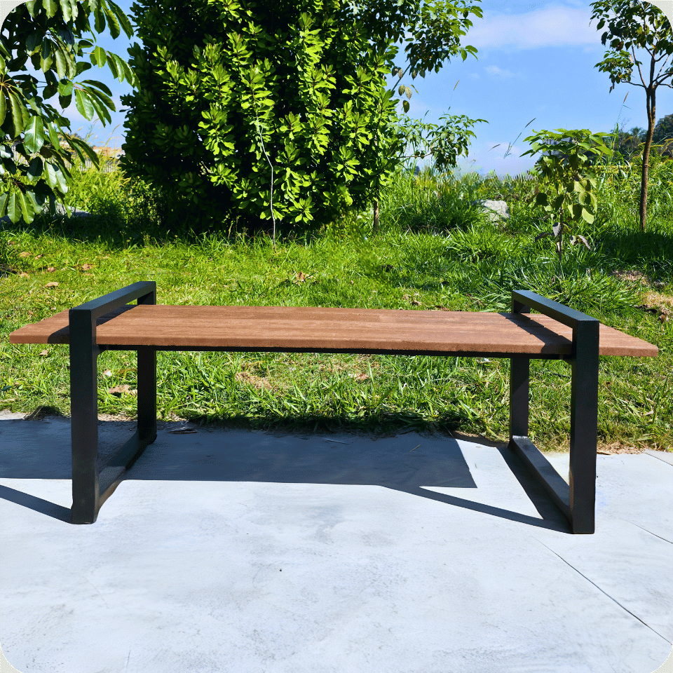 Banco Longevita Madeira Ecológica 125cm