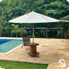 Carregar imagem no visualizador da galeria, Ombrelone 3m Madeira em Lona Sombrélis
