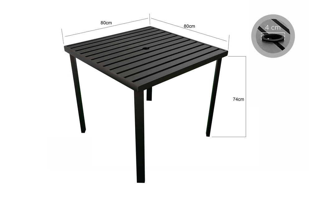 Mesa Quadrada 80x80cm Ripada Área Externa
