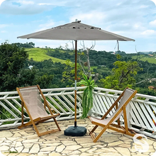 Carregar imagem no visualizador da galeria, Kit 2 Cadeiras Preguiçosas + Ombrelone - Área Externa
