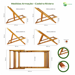 Armação Cadeira Regulável para Jardim