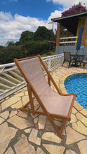 Carregar e reproduzir vídeo no visualizador da galeria, Cadeira Preguiçosa Regulável para Jardim
